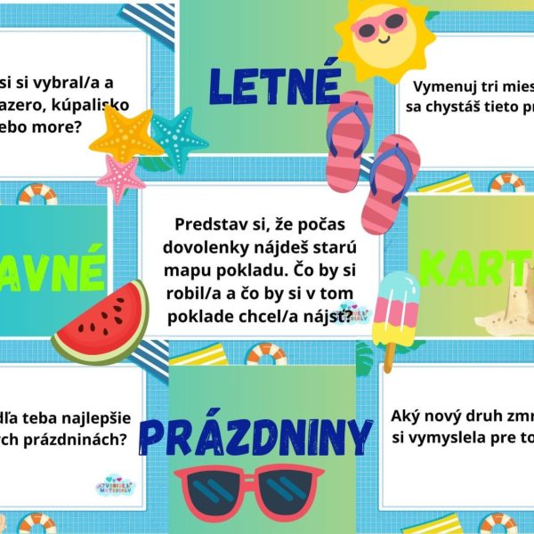 Zábavné kartičky o lete - predprázdninové kartičky (letné prázdniny) PDF