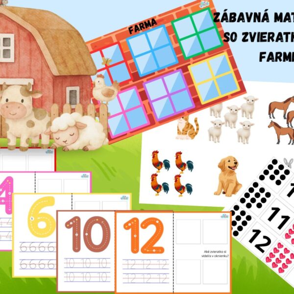 Interaktívny pracovný zošit - zábavná matematika so zvieratkami na farme