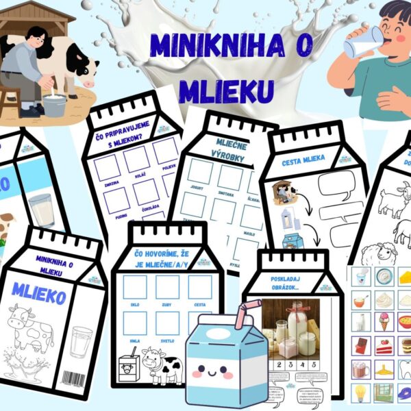 Lapbook - Miniknižka o mlieku