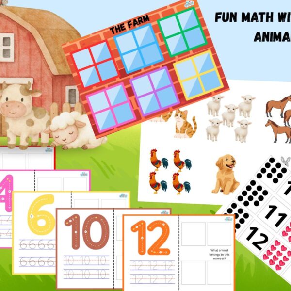 Interaktívny pracovný zošit - zábavná matematika so zvieratkami na farme - angličtina/EN