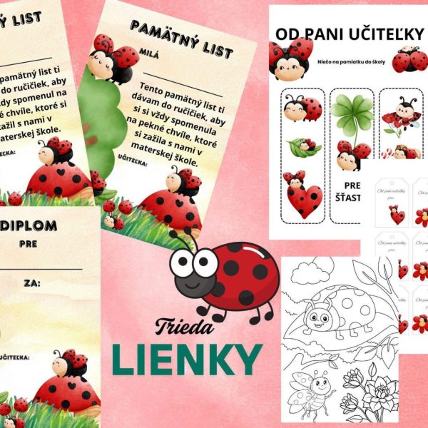 Pamätný list do MŠ - Lienka