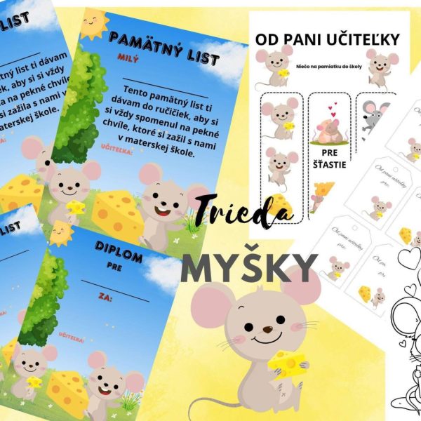 Pamätný list do MŠ - Myška