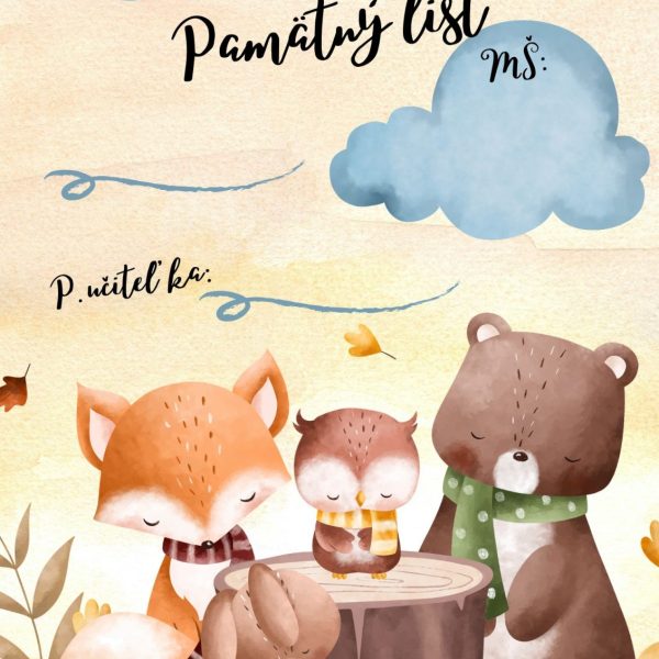 PDF Pamätný list - motív les