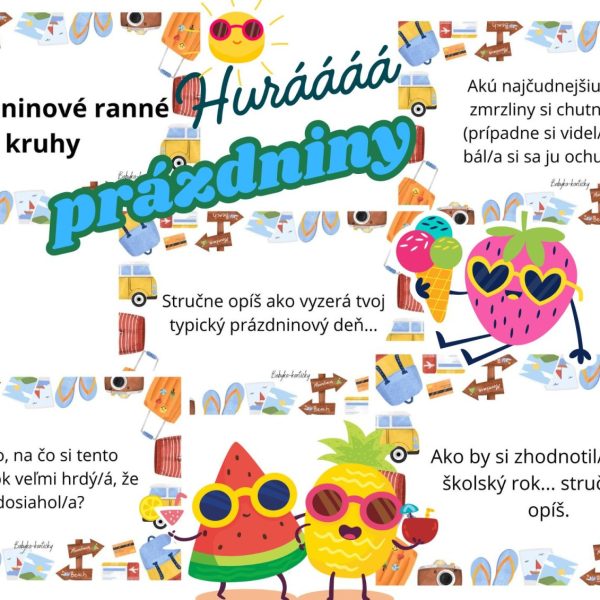 Zábavné kartičky o lete - prázdninovo - letné (letné prázdniny) PDF
