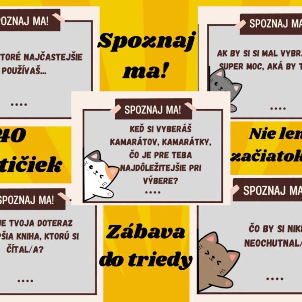 Kartičky - "Spoznaj ma!"