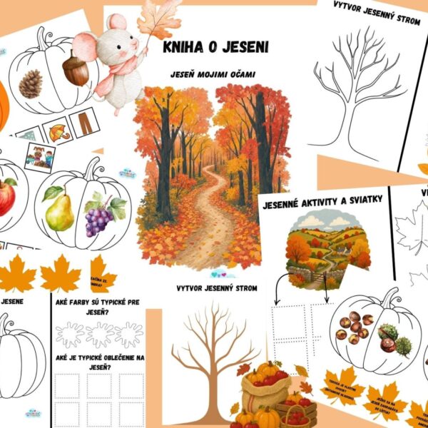 PDF Miniknižka o jeseni - vystihovanie a lepenie