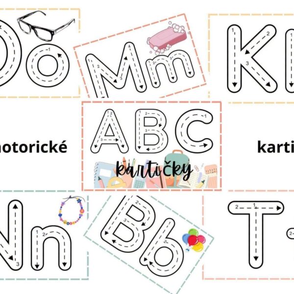 Grafomotorické kartičky - abceda (PDF)