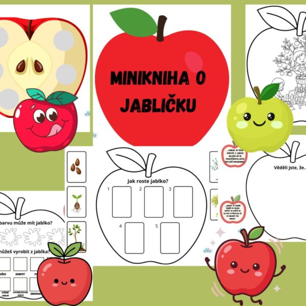 PDF Miniknižka o jablku - vystihovanie a lepenie - Česká verzia